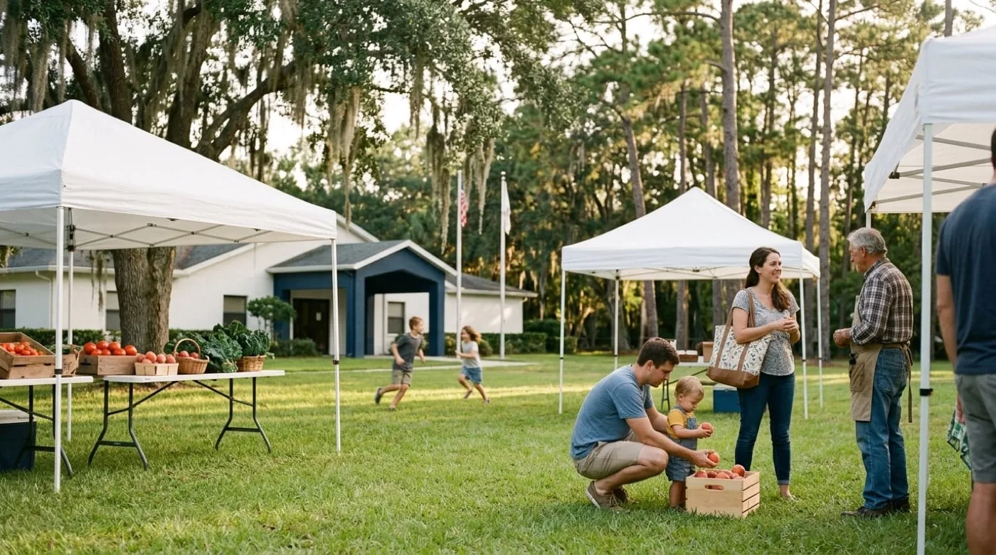 On-campus community wellness event